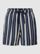 Schiesser Pyjama-Shorts mit Streifenmuster in Dunkelblau, Größe 38