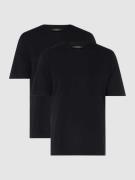 Schiesser T-Shirt aus Baumwolle im 2er-Pack in Black, Größe S