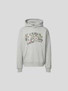 Billionaire Boys Club Hoodie mit Label-Print in Hellgrau, Größe L