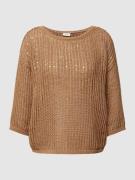 s.Oliver BLACK LABEL Strickpullover mit Strukturmuster in Camel, Größe...