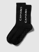 camano Socken mit Label-Print im 2er-Pack in Black, Größe 39/42