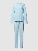 Mey Pyjama aus Baumwolle Modell 'Emelie' in Hellblau, Größe 38