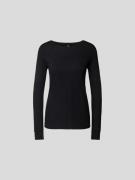 Juvia Longsleeve mit Rundhalsausschnitt in Black, Größe M