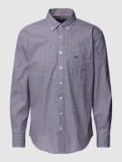 Fynch-Hatton Slim Fit Freizeithemd mit Button-Down-Kragen in Dunkelbla...