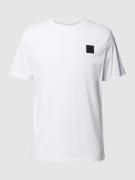 FIRE + ICE T-Shirt mit Label-Badge Modell 'VITO2' in Weiss, Größe S