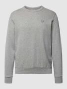 Knowledge Cotton Apparel Sweatshirt mit Label-Detail in Hellgrau Melan...