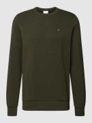 Knowledge Cotton Apparel Sweatshirt mit Label-Detail in Oliv, Größe S