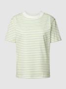 Jake*s Casual T-Shirt mit Streifenmuster in Lind, Größe XS