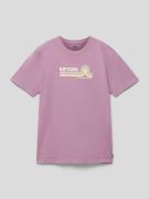 Rip Curl T-Shirt mit Label-Print in Mauve, Größe 152