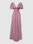 LACE & BEADS Abendkleid mit elastischem Taillenband in Rose, Größe M
