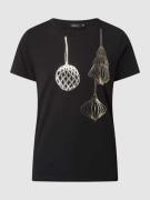 Soaked in Luxury T-Shirt aus Bio-Baumwolle mit Weihnachtsmotiv in Blac...