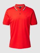 BOSS Slim Fit Poloshirt mit kurzer Knopfleiste in Rot, Größe S
