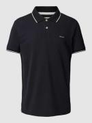 Gant Poloshirt mit Label-Stitching Modell 'TIPPING' in Black, Größe S