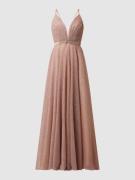 Luxuar Abendkleid mit Plisseefalten in Rose, Größe 46