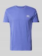 Alpha Industries T-Shirt mit Label-Print Modell 'BASIC' in Violett, Gr...