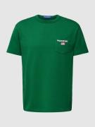 Polo Sport T-Shirt mit Label-Stitching in Gruen, Größe S