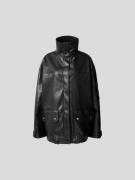 Nanushka Oversized Jacke in Leder-Optik in Black, Größe XS