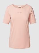 s.Oliver RED LABEL T-Shirt mit Label-Print in Rosa, Größe 34