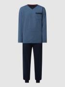 bugatti Pyjama aus Baumwollmischung in Blau, Größe S