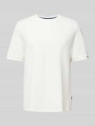 MAERZ Muenchen T-Shirt mit geripptem Rundhalsausschnitt in Offwhite, G...