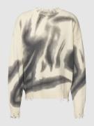PEQUS Strickpullover im Destroyed-Look Modell 'Smoked' in Offwhite, Gr...