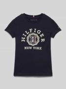 Tommy Hilfiger Kids T-Shirt mit Label-Stitching in Marine, Größe 92