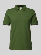Gant Poloshirt mit Label-Stitching Modell 'TIPPING' in Oliv, Größe S