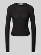 Calvin Klein Jeans Longsleeve mit Label-Patch Modell 'SEAMING' in Blac...