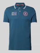 Christian Berg Men Regular Fit Poloshirt mit Label-Badges in Petrol, G...