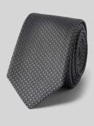 OLYMP Level Five Krawatte aus Seide mit Allover-Muster (5 cm) in Black...