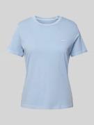 Gant T-Shirt mit Label-Stitching in Hellblau, Größe S