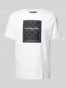 Michael Kors T-Shirt mit Label-Print Modell 'EMPIRE FLAGSHIP' in Weiss...