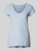 Drykorn T-Shirt mit V-Ausschnitt Modell 'AVIVI' in Bleu, Größe S