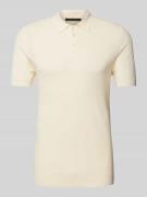 Drykorn Slim Fit Poloshirt mit Strukturmuster Modell 'Triton' in Offwh...