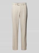 Carl Gross Slim Fit Anzughose mit Bügelfalten Modell 'Shiver' in Beige...