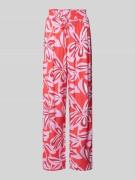 Schiesser Flared Stoffhose mit Allover-Muster Modell 'Mix+Relax' in Ro...