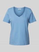Marc O'Polo Denim T-Shirt mit V-Ausschnitt in Hellblau, Größe XS