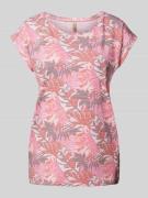 Soyaconcept T-Shirt mit floralem Allover-Print Modell 'Galina' in Pink...