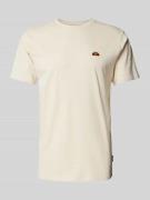 Ellesse T-Shirt mit Label-Patch Modell 'CASSICA' in Offwhite, Größe S