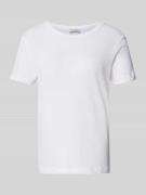 Marc O'Polo T-Shirt im unifarbenen Design in Weiss, Größe XS