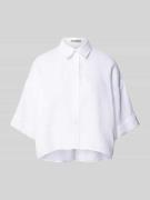Drykorn Leinenhemd mit Umlegekragen Modell 'YARIKA' in Weiss, Größe 38