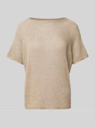 s.Oliver BLACK LABEL T-Shirt aus Strick in Sand, Größe S
