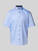 Eterna Regular Fit Freizeithemd aus reiner Baumwolle in Bleu, Größe 40