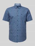 Lerros Slim Fit Freizeithemd mit Allover-Print in Dunkelblau, Größe XL