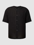 Emporio Armani Comfort Fit Freizeithemd mit 1/2-Arm in Black, Größe S