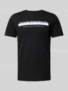 Tom Tailor Denim T-Shirt mit Label-Print in Black, Größe S