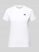 Lacoste Sport T-Shirt mit Logo-Patch in Weiss, Größe 34