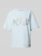 PEQUS T-Shirt mit Ziersteinbesatz Modell 'Rhinestone' in Hellblau, Grö...