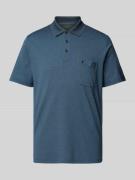 RAGMAN Regular Fit Poloshirt mit Allover-Muster in Marine, Größe M