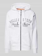 Wellensteyn Sweatjacke mit Logo-Stitching Modell 'STEUERBORD' in Weiss...